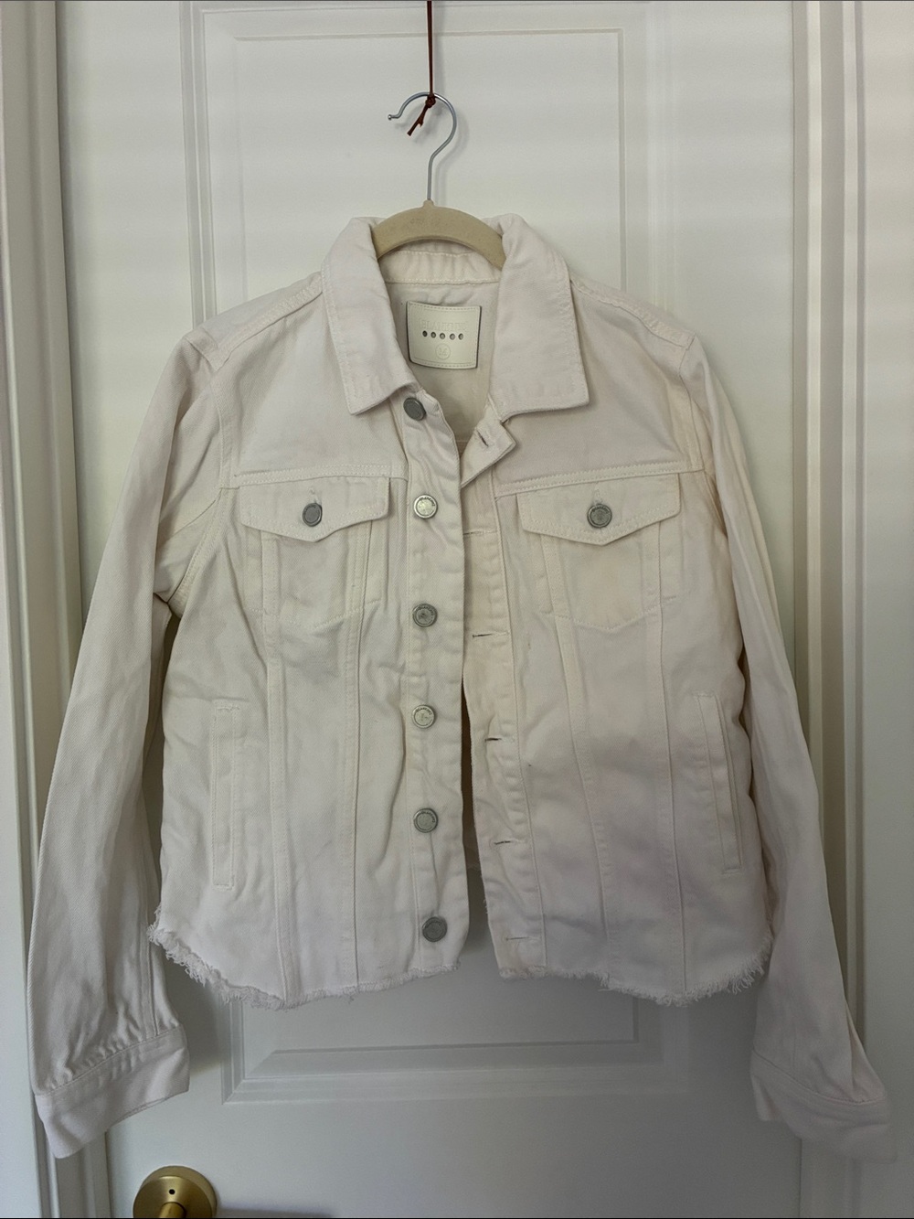 Light Cream White Denim Jacket